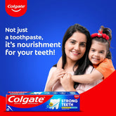 Colgate Strong Teeth Toothpaste, 500g, India’s No: 1 Toothpaste Brand, Calcium-boost Tooth Paste for 2X Stronger Teeth, Whitens Teeth, Fresh Breath & Prevents Cavities (Combo Pack Offer)
